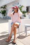 Seamed Fleece Top, SHELL PINK - alternate image 4