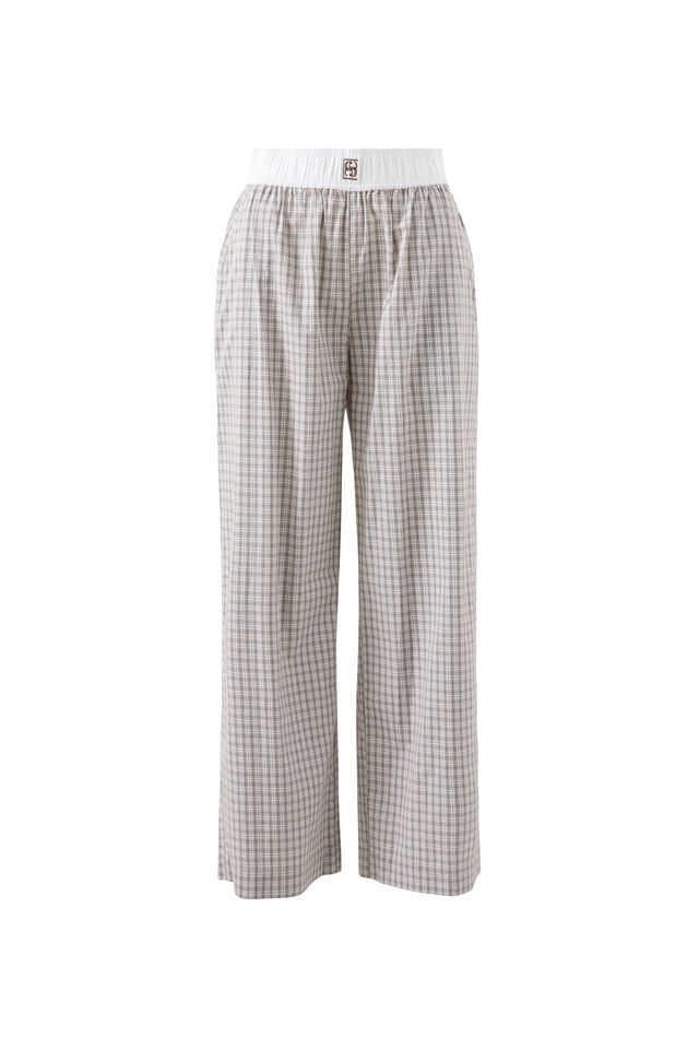 The Lounge Pant, WINE CHOC BLUE CHECK