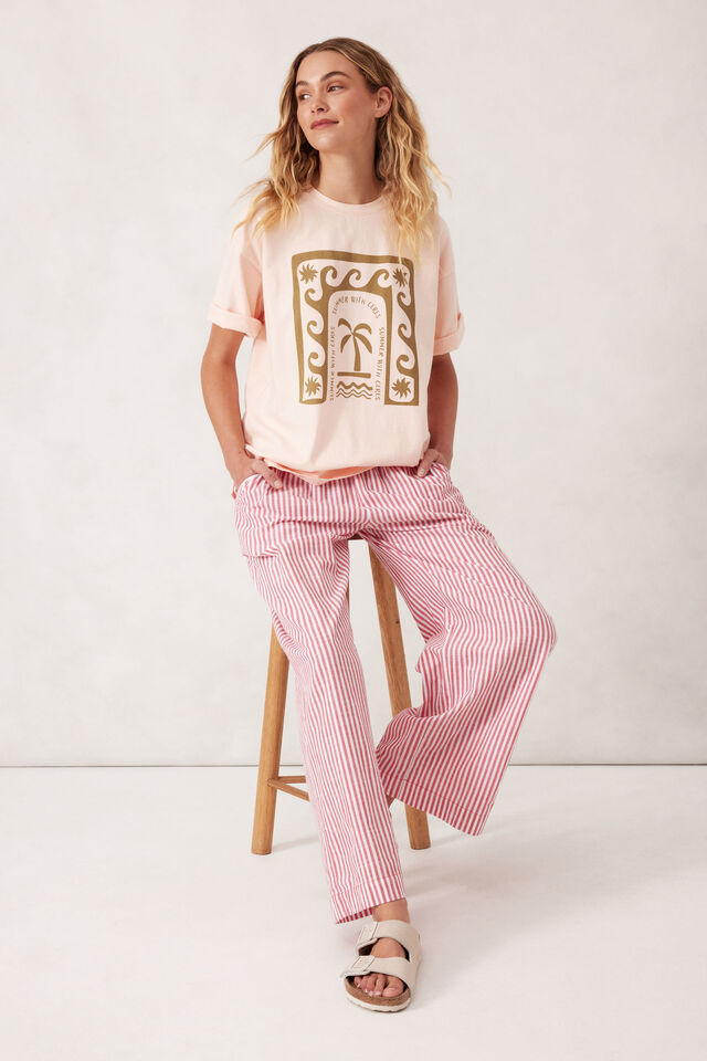 The Lounge Pant, HERITAGE RED BRIGHT WHITE STRIPE