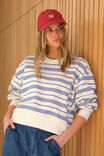Pip Everyday Cap, DEEP RED/ECRU STITCH - alternate image 3