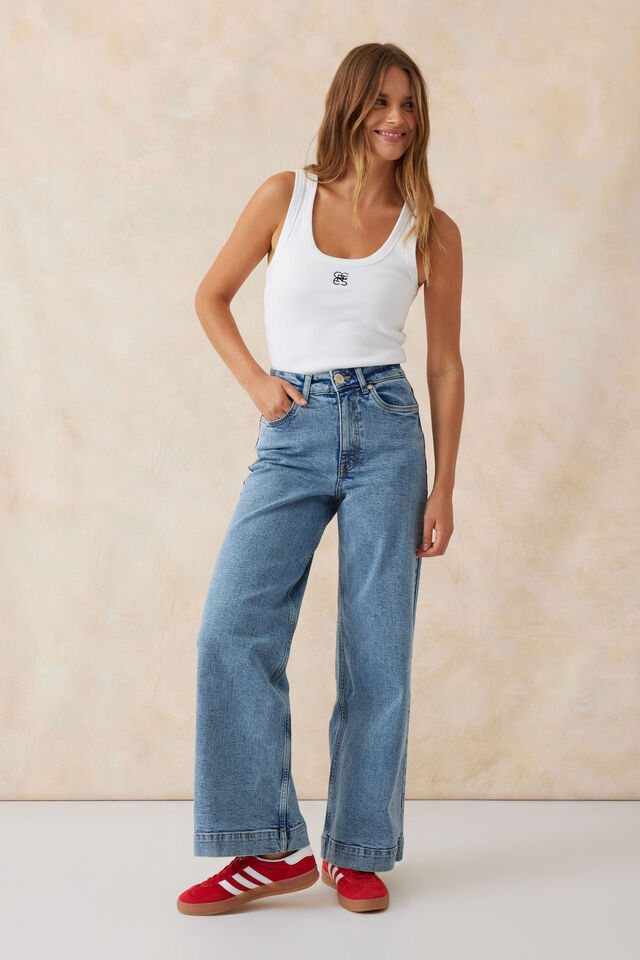 Wide Leg Jean, VINTAGE BLUE DENIM