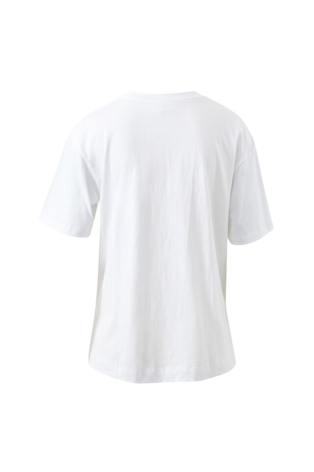 Stevie Slouchy Tee, WHITE/CERES FLORA