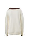 Eliza Collared Knit, MILK AND BRUNETTE - example image 3