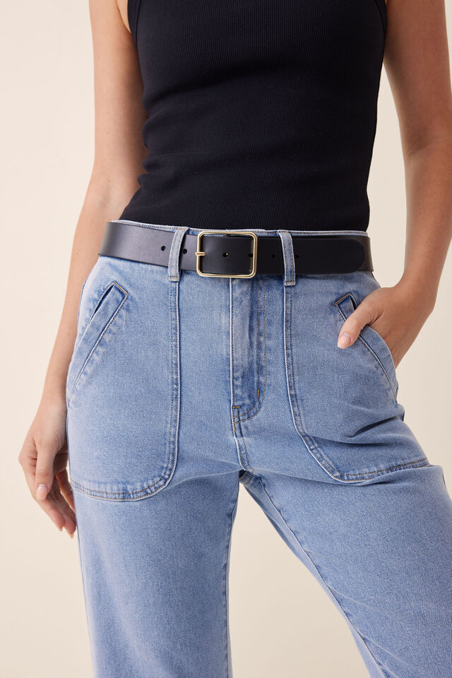Loop Leather Co. Tess Belt, BLACK