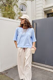 Devon Slouchy Seam Tee, CHINA BLUE - example image 4
