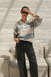 GREY MARLE/OATMEAL MARLE STRIPE