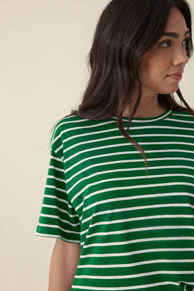 Stevie Slouchy Tee, WINTER GREEN/VANILLA