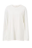 Longline Step Hem L/S Tee, VANILLA - alternate image 2