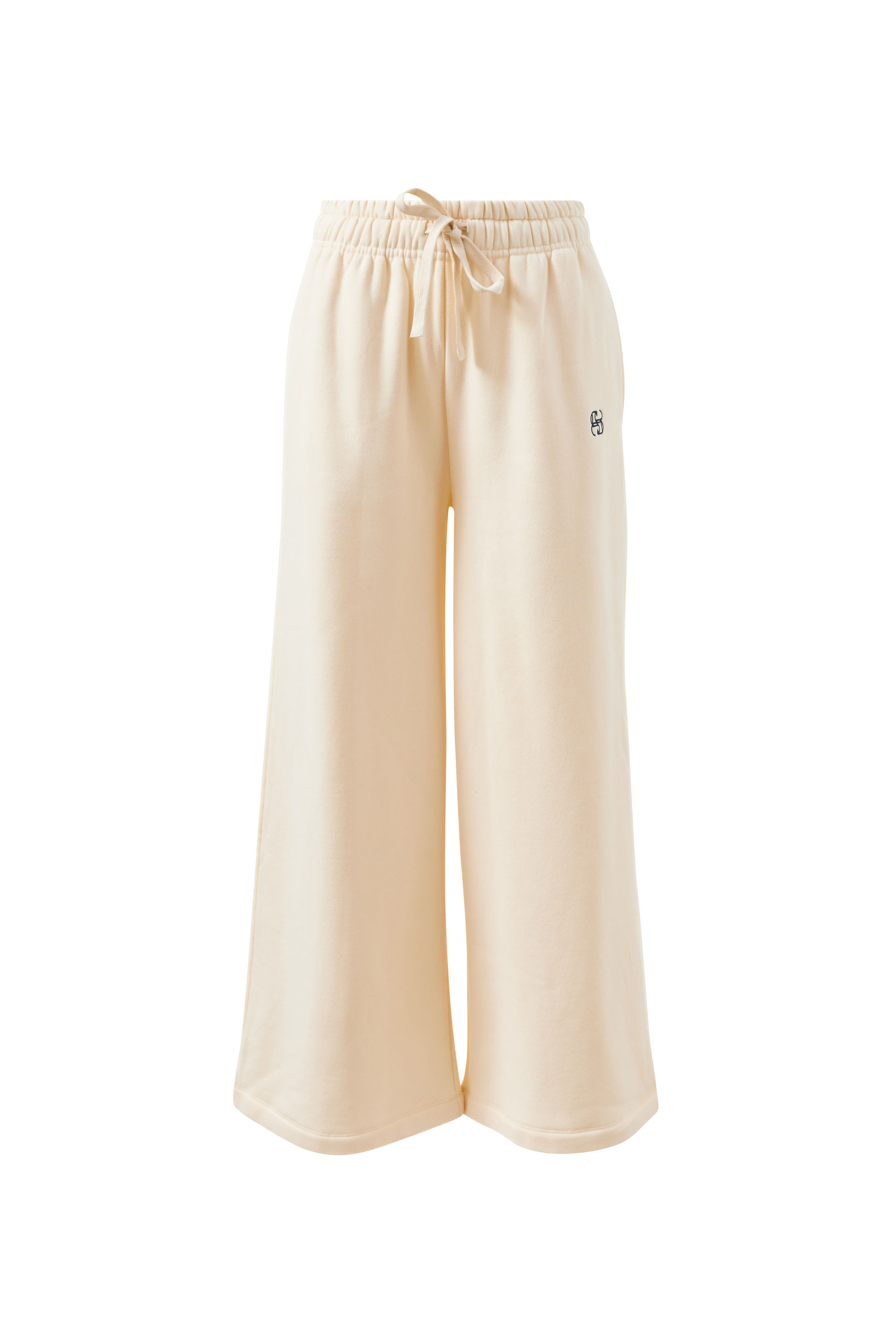 Ivy Wide Leg Trackpant Marshmallow - Organic Cotton Blend Women's