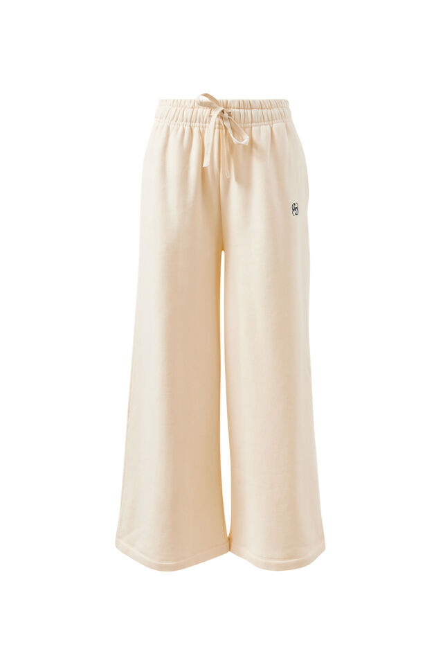 Ivy Wide Leg Trackpant, MARSHMALLOW