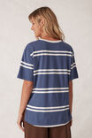 Stevie Slouchy Tee, MOONLIGHT/VANILLA HERITAGE STRIPE - alternate image 3