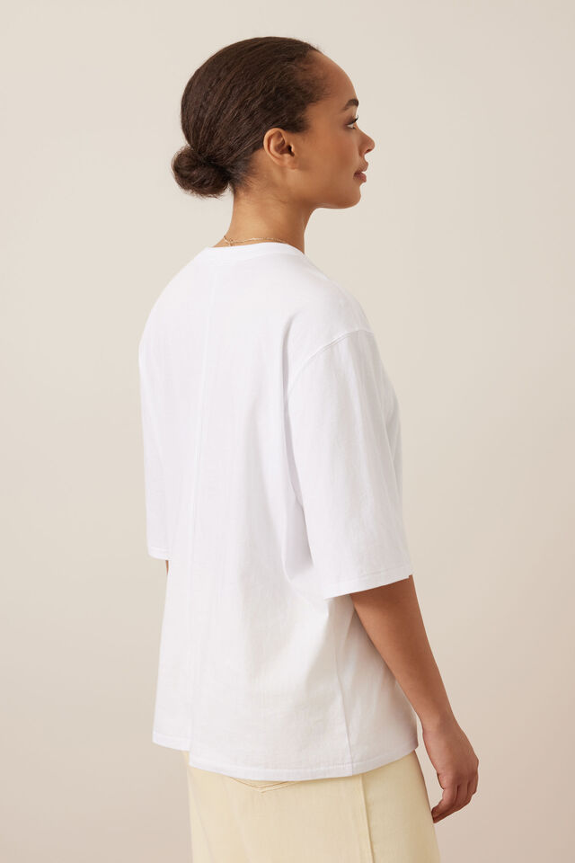 Luna Relaxed Tee, WHITE