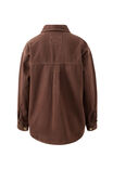 Bobbi Side Pocket Denim Shacket, CHOCOLATE - example image 3