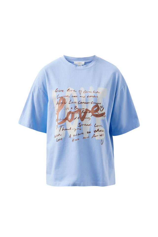 Ceres Life X Bhf Love Tee, SKY BLUE/CHOCOLATE