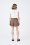 A-Line Short In Cotton Linen Blend, TAUPE - alternate image 3