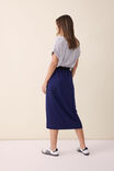 Satin Slip Skirt With Recycled Fibres, MIDNIGHT - alternate image 3