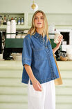 Noa Short Sleeve Shirt, FRESH INDIGO - example image 4