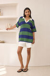Mara Short Sleeve Knit Tunic, BASIL STRIPE - example image 6