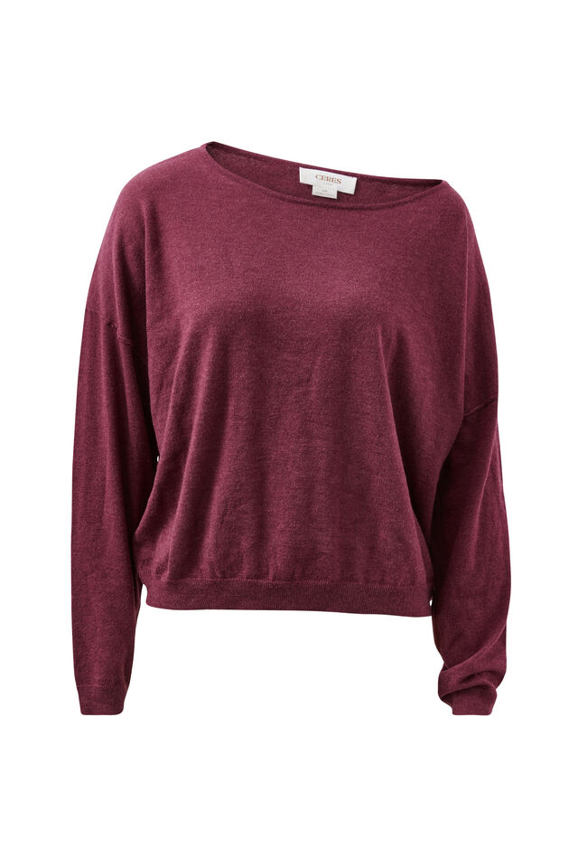Liza Drapey Soft Knit, WASHED BURGUNDY