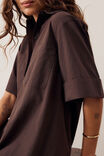 Samara Midi Shirt Dress, BITTER CHOC - example image 5