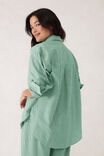 Peta Oversized Shirt, KELLY GREEN WHITE STRIPE - alternate image 3