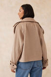 Boxy Trench, BEIGE WOOL BLEND - alternate image 5