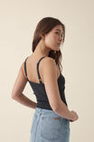 Soft Knit Cami In Recycled Blend, CHARCOAL MARLE - alternate image 3