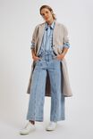 Poplin Stripe Shirt In Organic Cotton, CLOUD PETROL STRIPE - alternate image 4