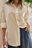 Peta Oversized Shirt, SUNNY YELLOW STRIPE WHITE COLLAR - alternate image 5