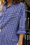 Peta Oversized Shirt, POLO BLUE CHECK - example image 4