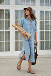 Rae Long Sleeve Midi Dress, VINTAGE BLUE - alternate image 1