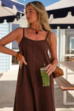 Remy Strappy Midi Dress, CHOCOLATE - alternate image 4