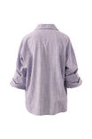 Miya Shirt, WINE BLUE SMALL STRIPE - alternate image 3