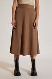Soft Knit A Line Skirt In Recycled Blend, TAUPE MARLE - alternate image 2