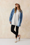 Goldie Longline Denim Shacket, FRESH INDIGO - alternate image 6