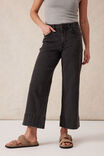 Jude Wide Leg Crop Jean, WASHED BLACK - alternate image 4