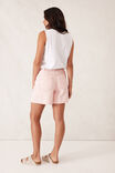 Relaxed Front Pocket Tab Short, WASHED CORAL STRIPE - alternate image 5