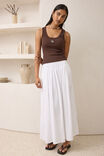 Florence Maxi Skirt, WHITE - example image 6
