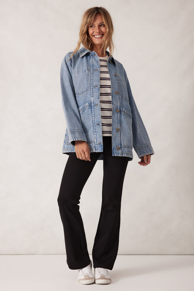 Ava Chore Shacket, VINTAGE BLUE