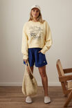 Charlie Cropped Slouchy Crew, SUNNY YELLOW PALM BEACH - alternate image 5