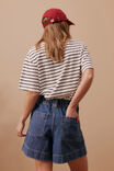 Billie Pleat Front Short, INDIGO BLUE - alternate image 3