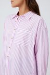 Poplin Stripe Shirt In Organic Cotton, MUSK WHITE SMALL STRIPE - alternate image 2