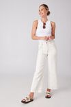 Wide Leg Seamed Jean With Recycled Cotton, ECRU - alternate image 2