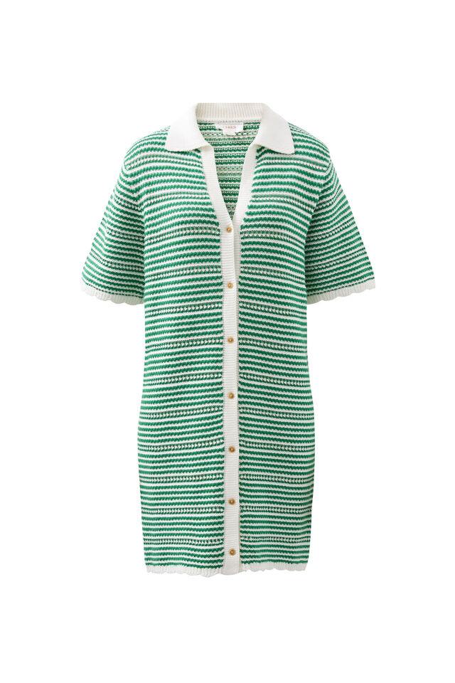 Nala Stripe Knit Mini Dress, KELLY GREEN STRIPE