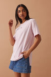 Lola Longline Step Hem Tee, SUNFADED PINK MONOGRAM EMBROIDERY - alternate image 7