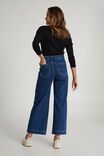 Wide Leg Seamed Jean With Recycled Cotton, INDIGO BLUE - alternate image 6