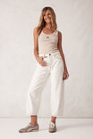Zoe Contour Rib Scoop Tank, OATMEAL/BLACK MONOGRAM EMBROIDERY - alternate image 5