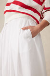 Poplin Maxi Skirt, WHITE - alternate image 5