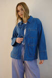 Tie Denim Jacket, FRESH INDIGO - alternate image 1