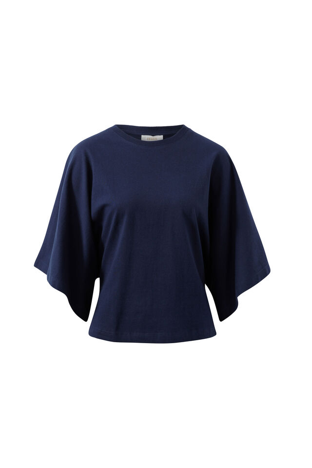 Lucy Relaxed Sleeve Tee, TRUE NAVY